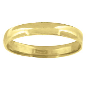 14kt Yellow Gold Unisex Dome Polished Regular-fit 3mm-Size 6 Wedding Engagement Anniversary Band Ring