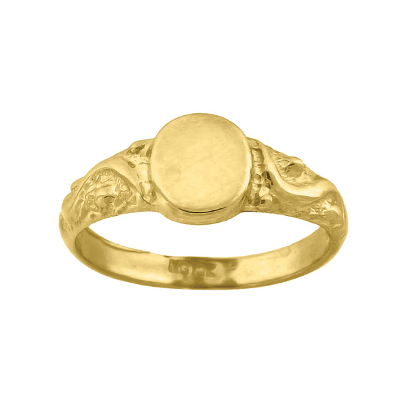 14kt Yellow Gold Polished Finish Cubic Zirconia Baby Ring