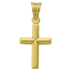 10kt Yellow Gold Unisex Cross Religious Charm Pendant