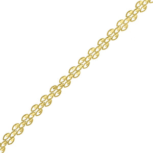10kt Yellow Gold Womens Filigree Bracelet Size 8 Inches