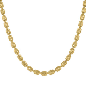 10kt Yellow Gold Unisex Barrel Chain 2.6mm 16 Inches