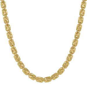 10kt Yellow Gold Unisex Barrel Chain 3.8mm 22 Inches