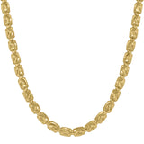 10kt Yellow Gold Unisex Barrel Chain 3.8mm 30 Inches