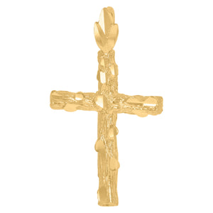 10kt Yellow Gold Womens Mens Unisex Cross Religious Charm Pendant