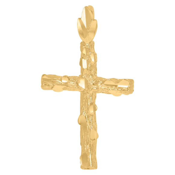 10kt Yellow Gold Womens Mens Unisex Cross Religious Charm Pendant