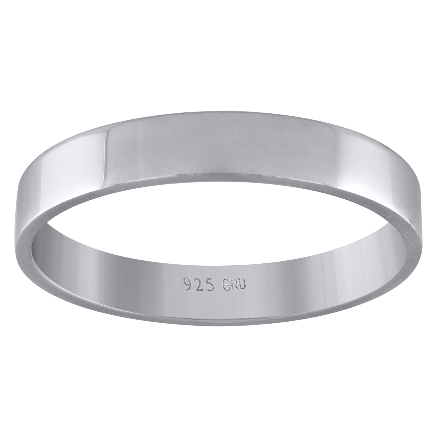  Size 4 Solid 925 Sterling Silver 4mm Comfort Fit Wedding Band :  Clothing, Shoes & Jewelry