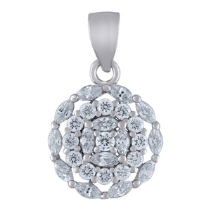 925 Sterling Silver Womens Cubic Zirconia Fashion Charm Pendant