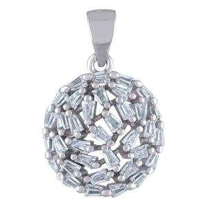 925 Sterling Silver Womens Cubic Zirconia Fashion Charm Pendant