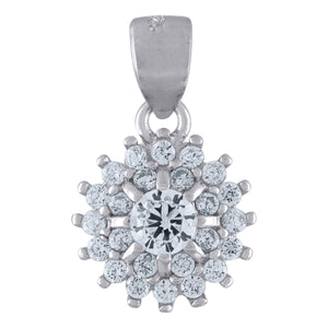 925 Sterling Silver Womens Cubic Zirconia Fashion Charm Pendant