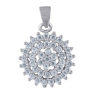 925 Sterling Silver Womens Cubic Zirconia Fashion Charm Pendant
