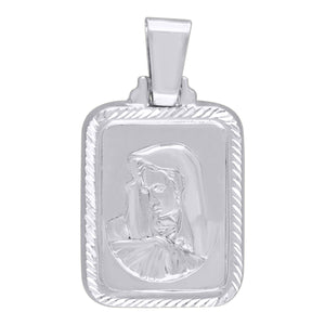 925 Sterling Silver Mens Lady Of Sorrows Religious Charm Pendant