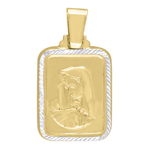 925 Sterling Silver Mens Lady Of Sorrows Religious Charm Pendant