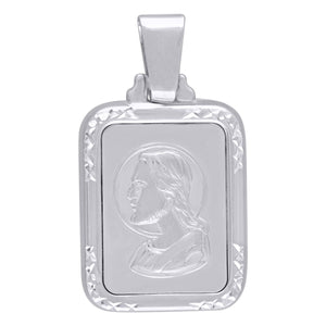 925 Sterling Silver Mens Jesus Religious Charm Pendant