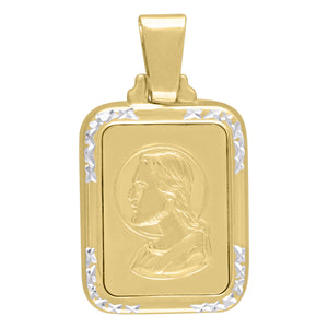 925 Sterling Silver Mens Jesus Religious Charm Pendant