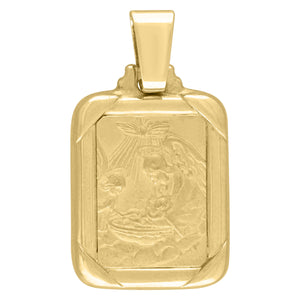 925 Sterling Silver Yellow-Tone Womens Baptism Religious Charm Pendant