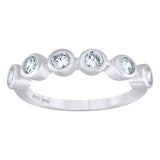 925 Sterling Silver Womens Cubic-Zirconia Ring Size 7
