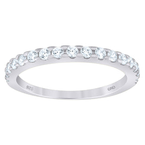 925 Sterling Silver Womens Cubic-Zirconia Ring Size 6