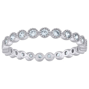 925 Sterling Silver Womens Cubic-Zirconia Ring Size 6