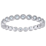 925 Sterling Silver Womens Cubic-Zirconia Ring Size 6