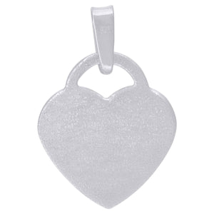 925 Sterling Silver Womens Heart Disc Charm Pendant