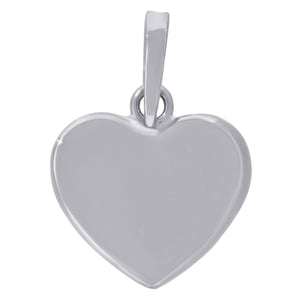 925 Sterling Silver Womens Heart Disc Charm Pendant