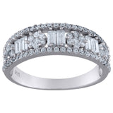 925 Sterling Silver Womens Cubic Zirconia Fashion Floral Wedding Band Ring Size 7