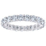 925 Sterling Silver Womens Cubic Zirconia 3mm Stackable Band Ring Size 7
