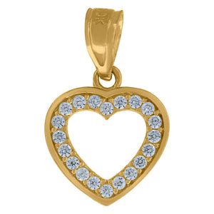 10kt Yellow Gold Womens Heart Pendant