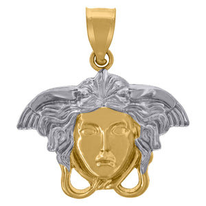 10KT Two-Tone Gold Mens Versace Egyptian Charm Pendant