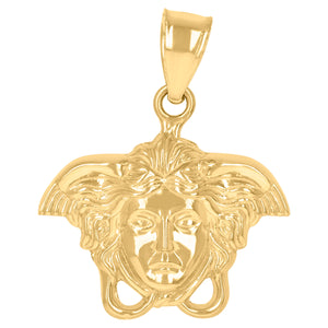 10KT Two-Tone Gold Mens Versace Egyptian Charm Pendant